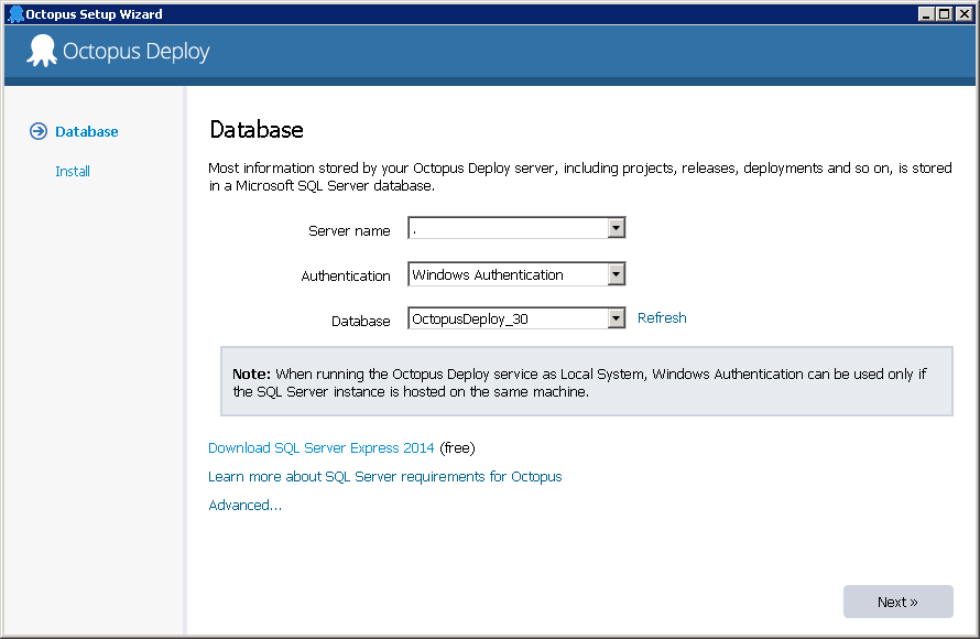 Setting up the database connection