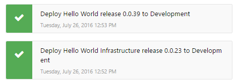 Hello World deployed automatically to newly provisioned Tentacles