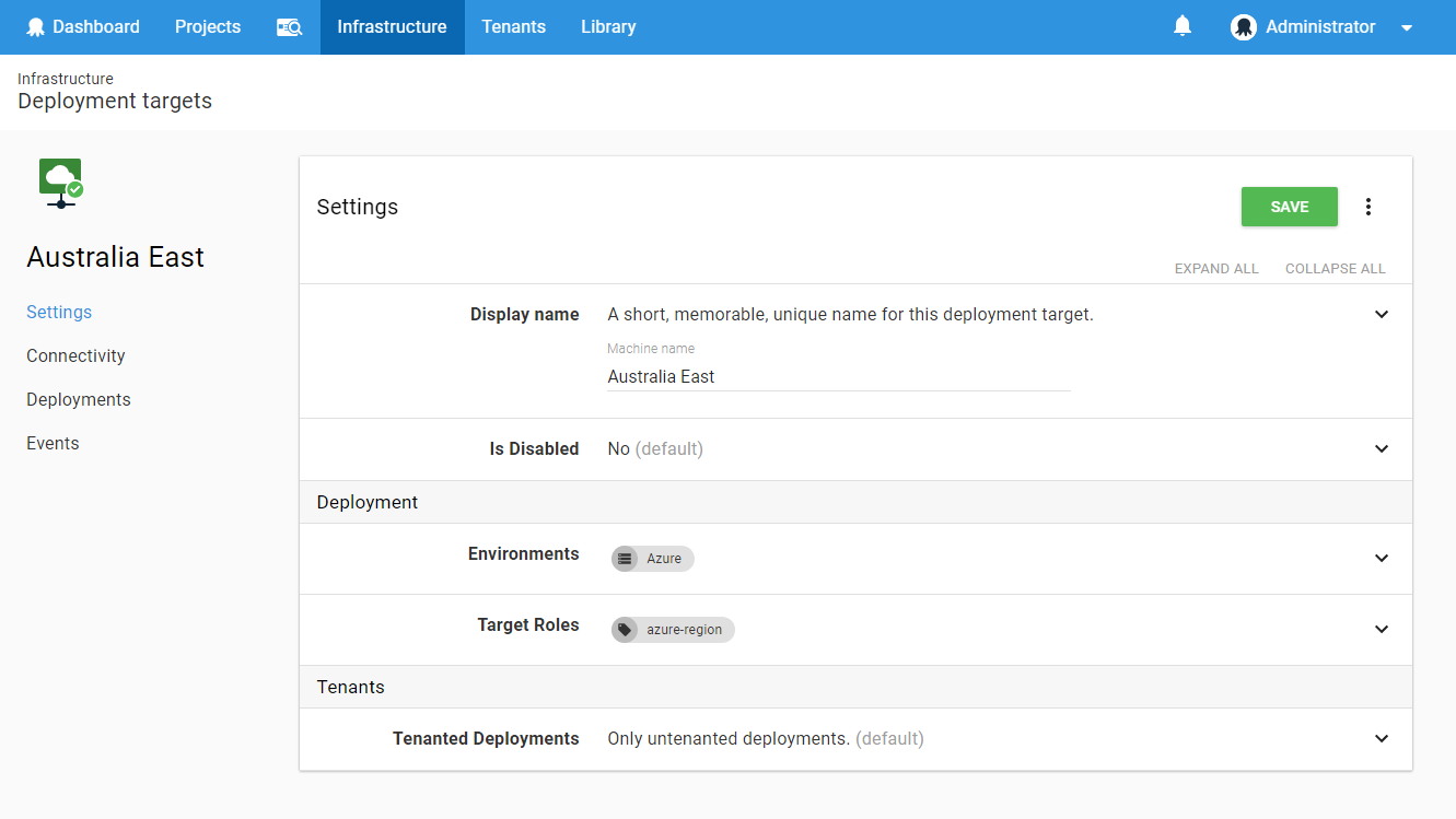 Naming a cloud region and selecting its roles